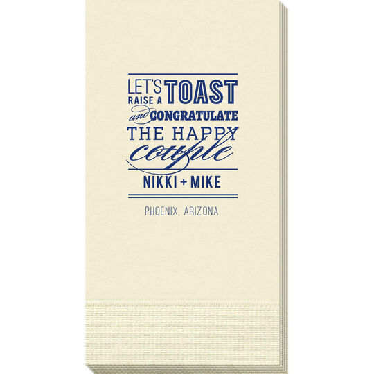 Let's Raise a Toast Guest Towels